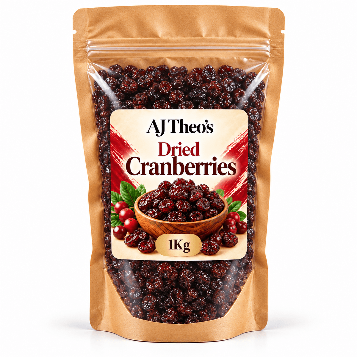 AJ Theo's Dried Cranberries 1Kg