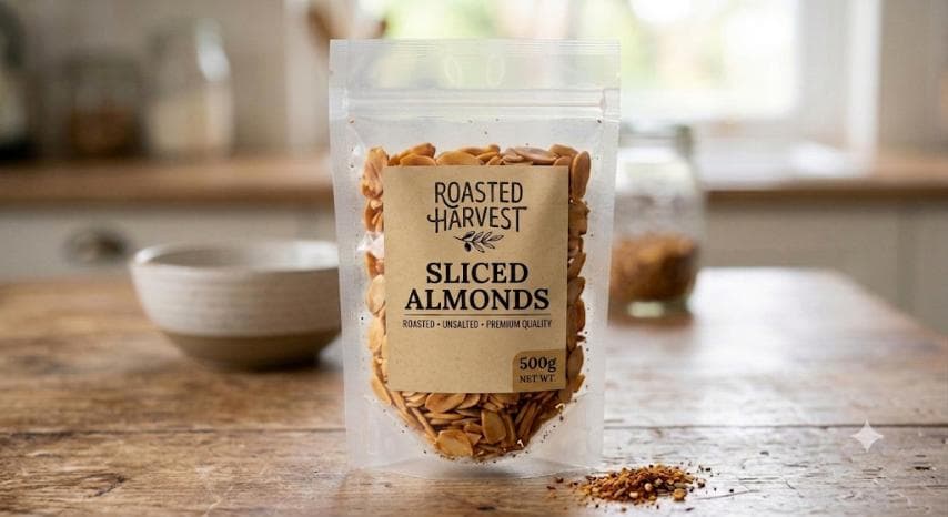 SLICED ALMONDS ROASTED 500GRMS