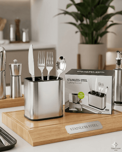 Stainless Cutlery Bucket